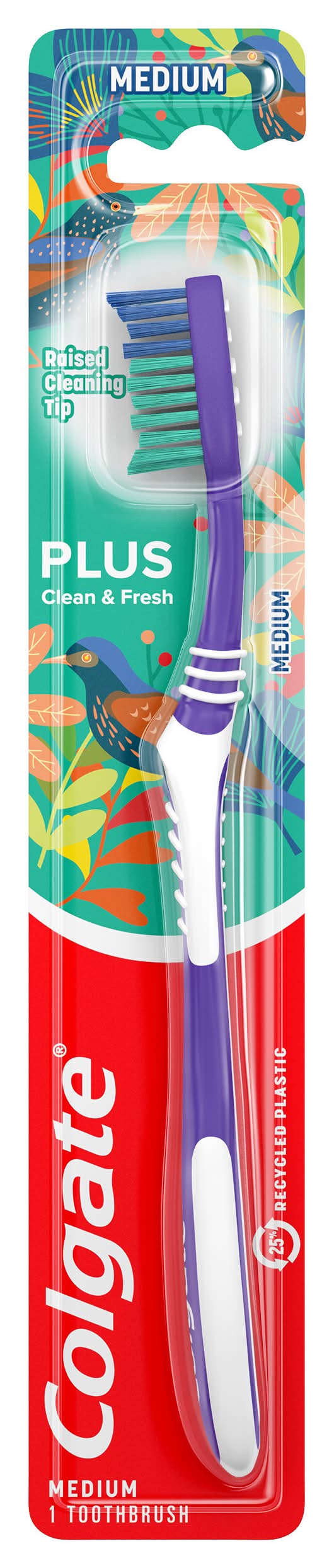 Colgate Plus Clean & Fresh Medium Toothbrush (0.6 oz)