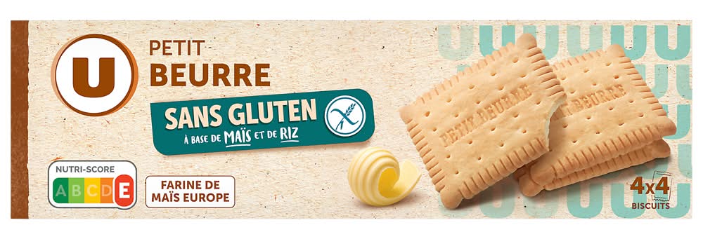 Les Produits U - Petit beurre sans gluten (130g)