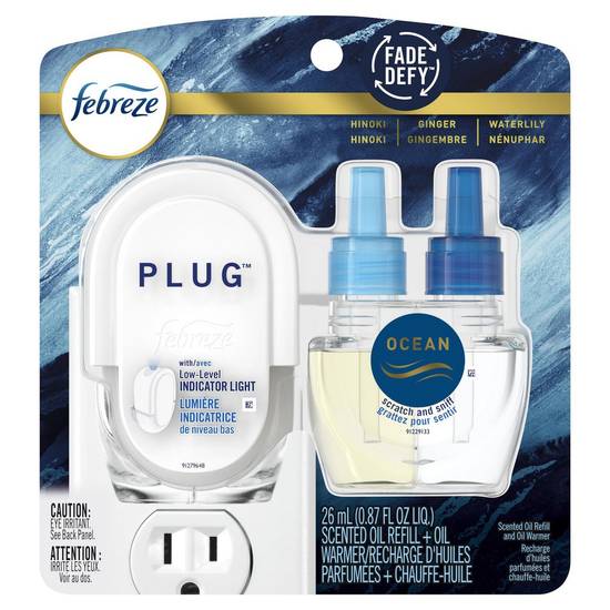Febreze Ocean Plug Air Freshener & Odor Eliminator Kit (26 ml)