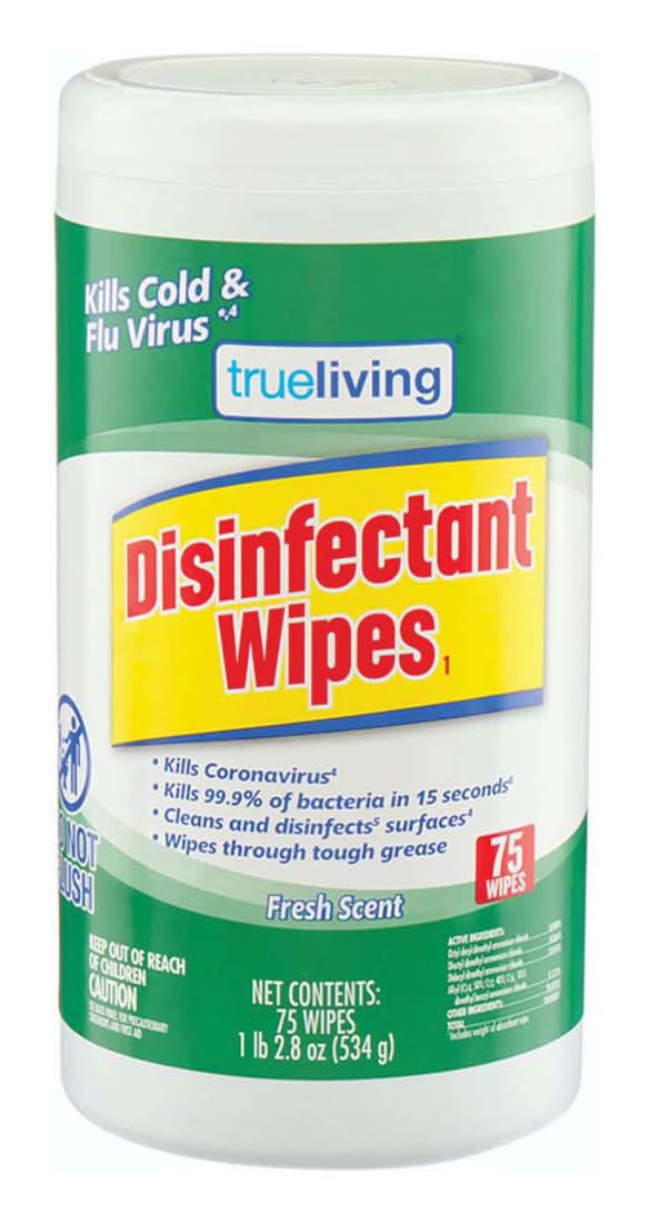 True Living Disinfectant Wipes, Fresh (534 g, 75 ct)