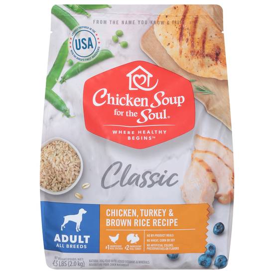 Chicken Soup For the Soul Classic Adult All Breeds Recipe Dog Food (chicken-turkey-brown rice)
