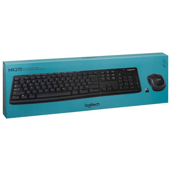 Logitech Full-Size Wireless Black Keyboard and Mouse Combo