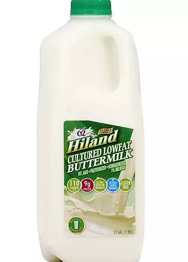 Hiland Dairy - Buttermilk, Low Fat - 0.5 Gallon