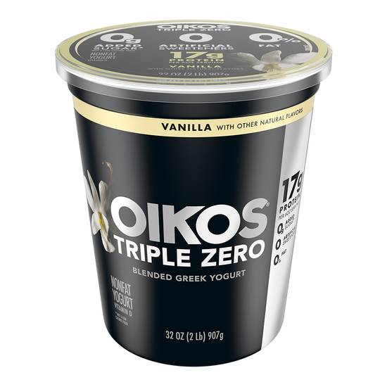 Oikos Triple Zero Vanilla Blended Greek Yogurt