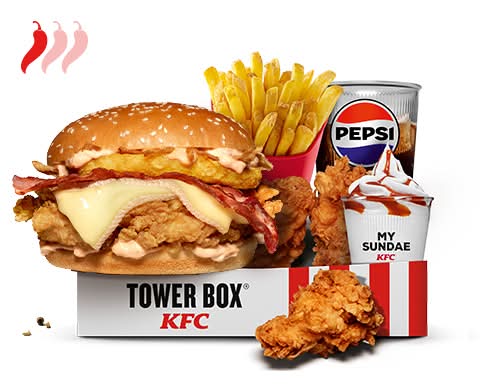 MENU TOWER® BOX 3 HOT WINGS®