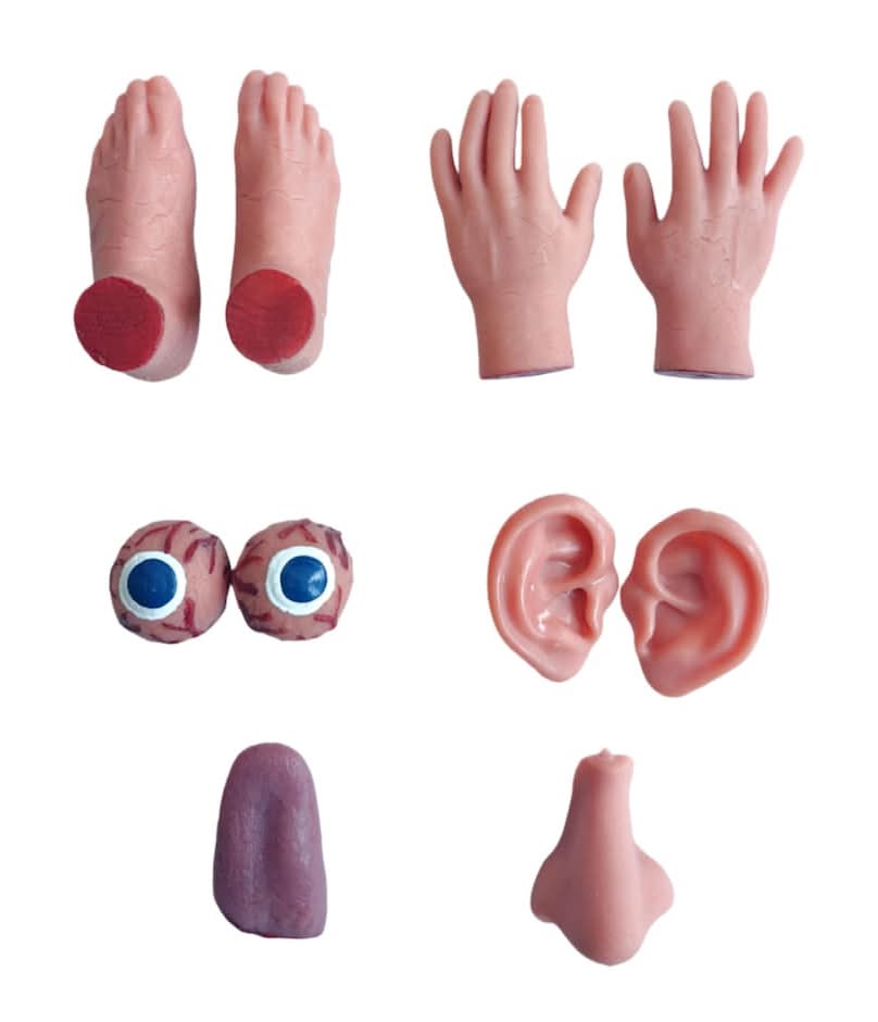 Seasonal Collection Sticky Body Parts, 10-pc Pack.