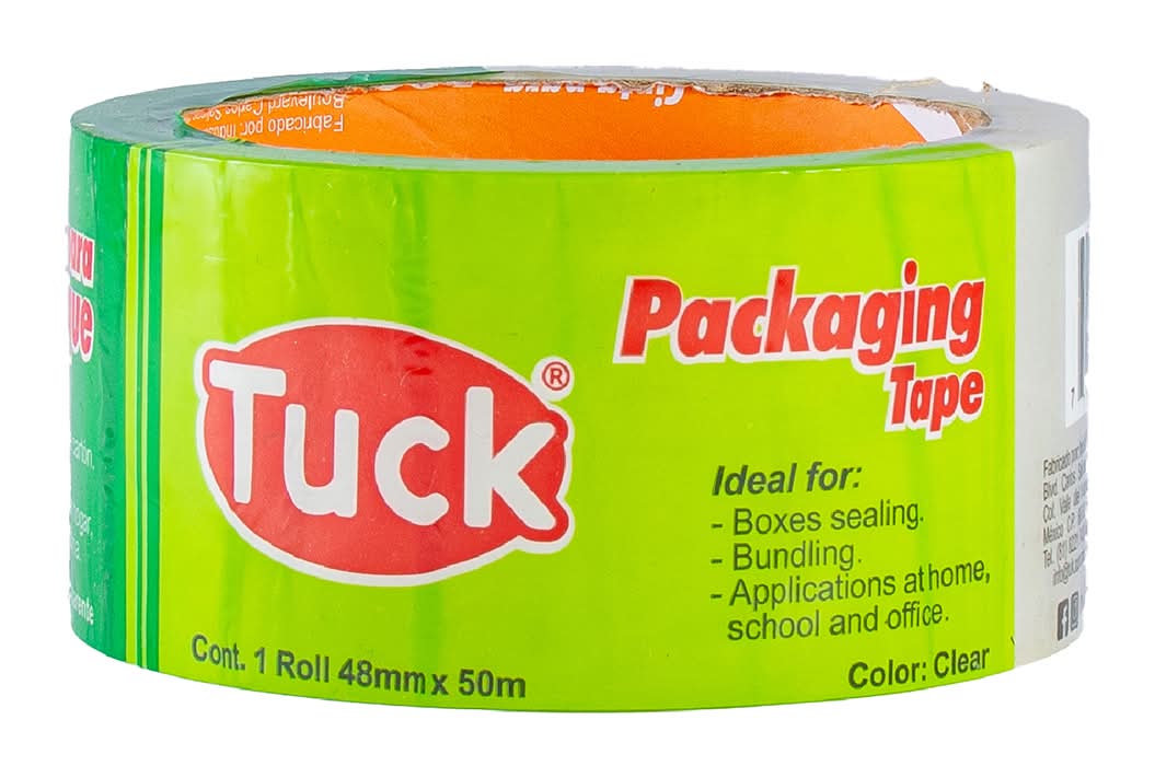 Tuck · Cinta de empaque transparente, 48mm x 50m, transparente