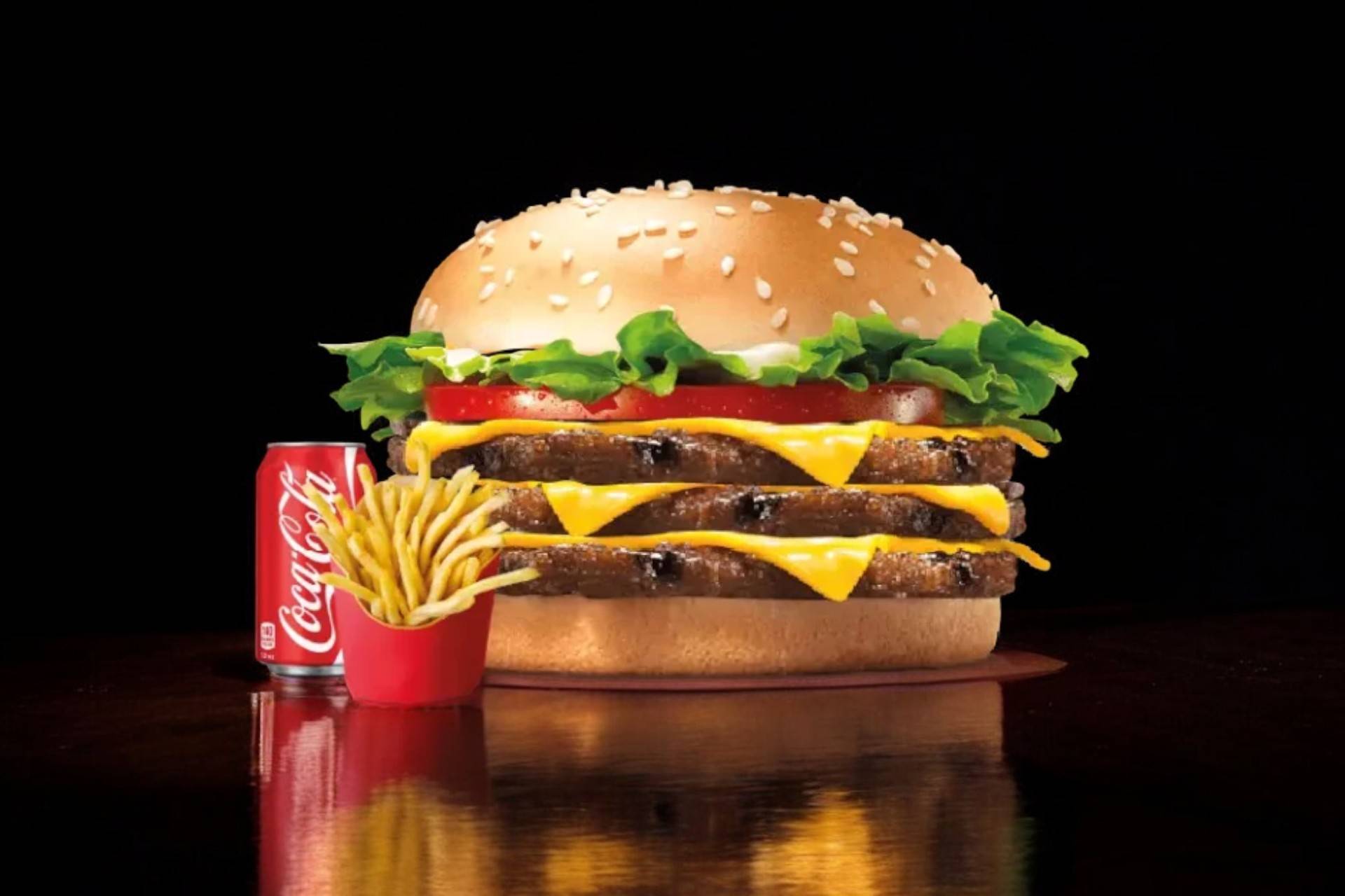 Menu Triple Cheese Burger🍔 🍟🔥