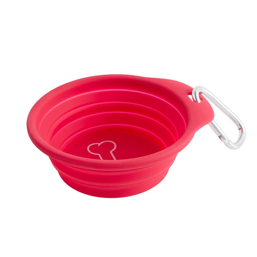 Merry & Bright™ Collapsible Bowl - Bone Design 8oz (Color: Red, Size: 8 Fl Oz)