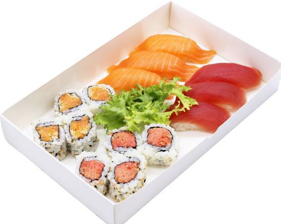 Salmon and Tuna Box (served with miso soup)