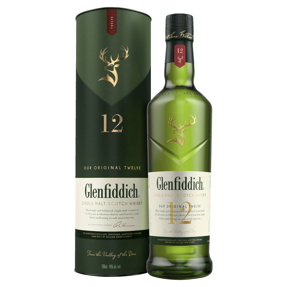 Glenfiddich 12YO Single Malt Scotch Whisky 700ml