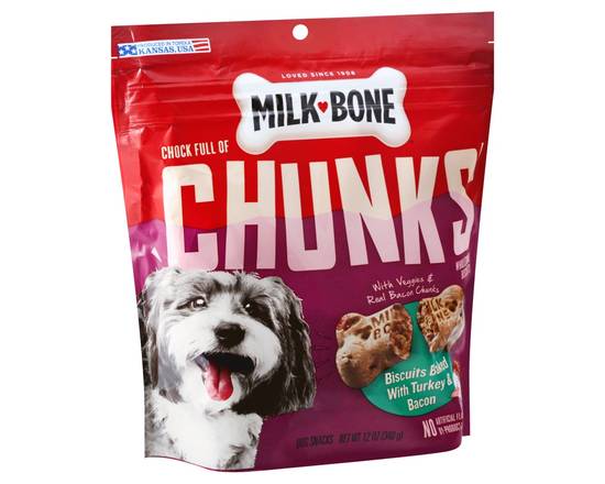 Milk-Bone · Chunks Turkey & Bacon Dog Snacks (12 oz)