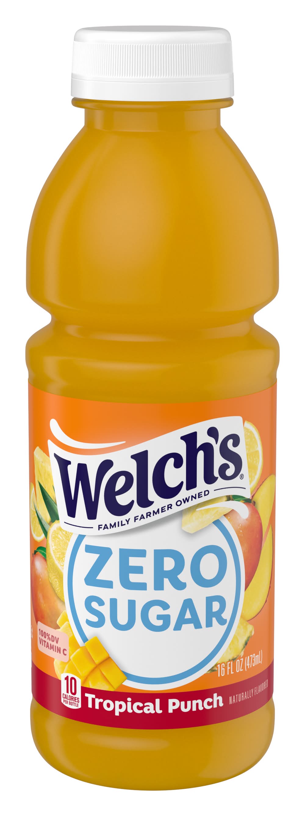 Welch's Zero Sugar Drink, Tropical Punch (16 fl oz)