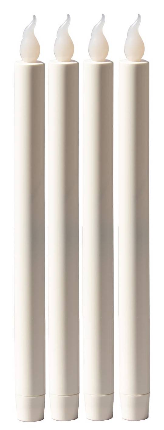 GE StayBright 4-Pack 11.25-in Flickering Battery-operated LED Tapered Candle | 76831LO