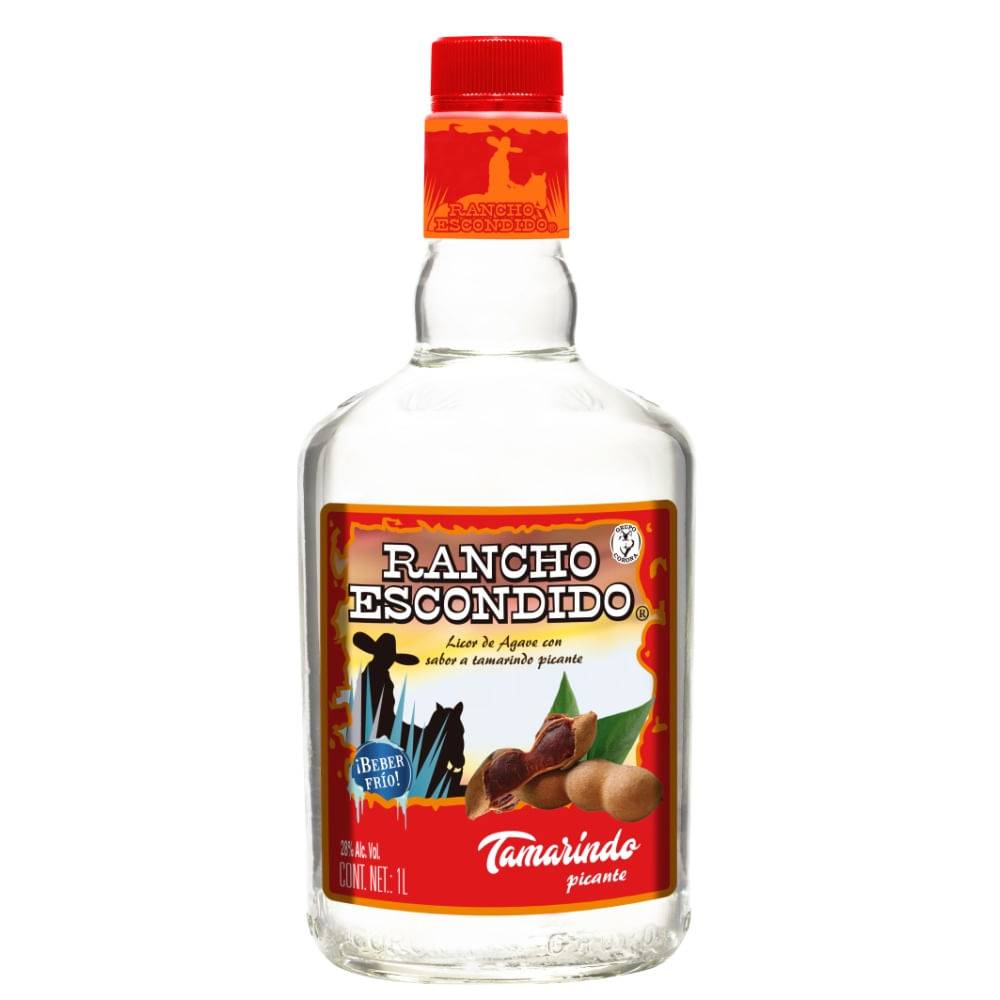 Rancho escondido licor de agave sabor tamarindo picante (1 litro)
