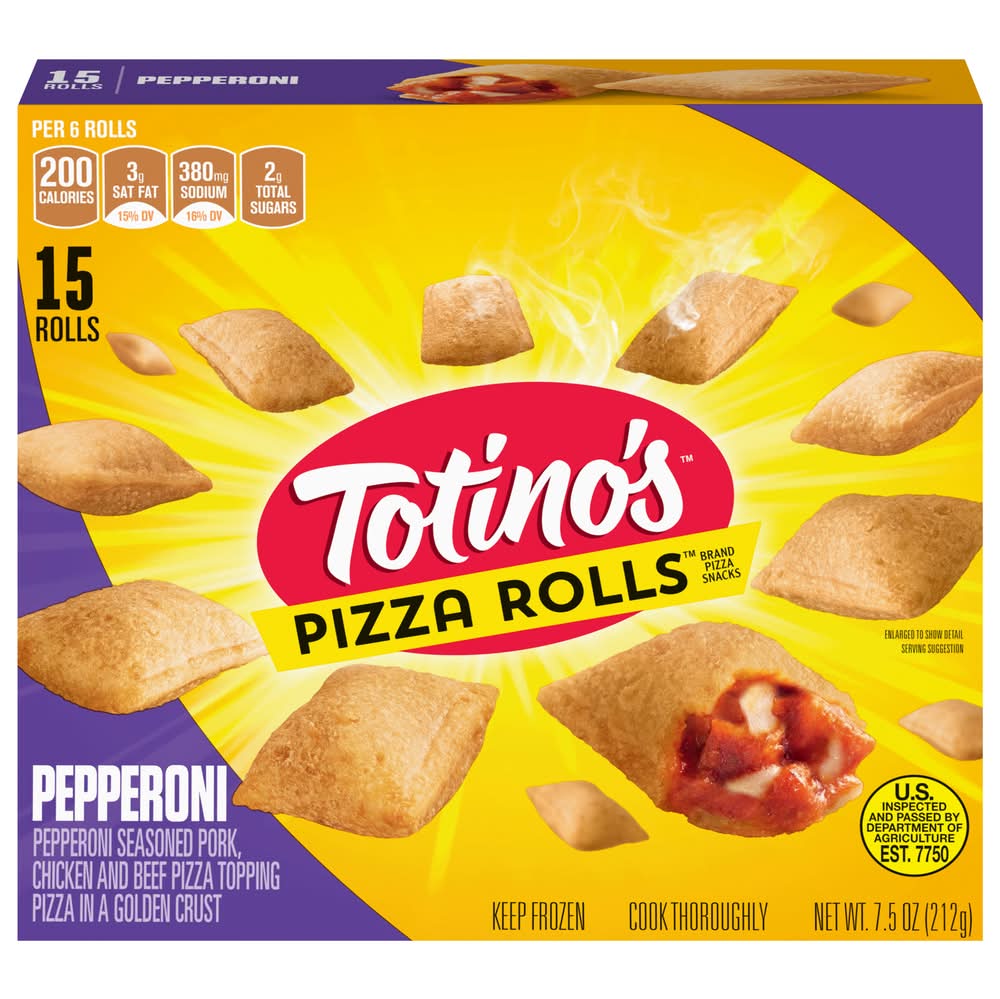 Totino's Frozen Pizza Rolls, Pepperoni (7.5 oz, 15 ct)