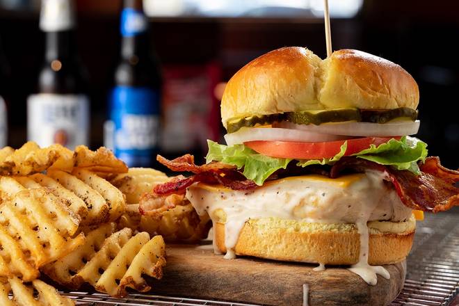 Order Grilled Parmesan Peppercorn Bacon Chicken Sandwich food online from Logan's Roadhouse store, Spring Hill on bringmethat.com