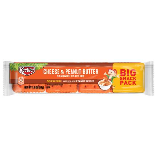 Keebler Big Snack Pack Cheese & Peanut Butter Sandwich Crackers 1.8oz