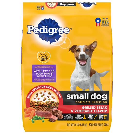 Pedigree Complete Nutrition Small Dog Adult Grilled Steak & Vegetable Flavor Food For Dogs