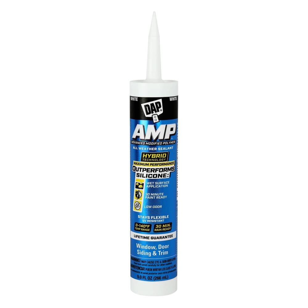 DAP AMP 9-oz Window and Door White Paintable Advanced Sealant Caulk | 7079800760