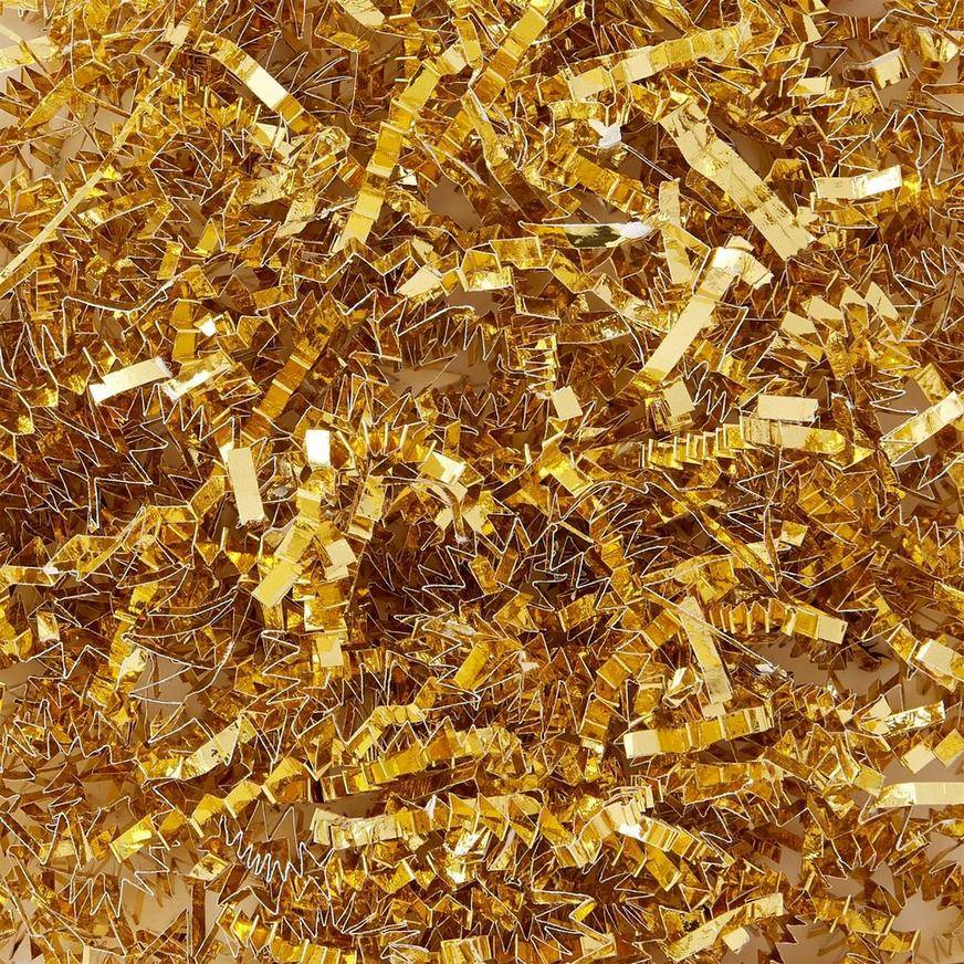 Party City Metallic Crinkle Paper Shreds (gold)