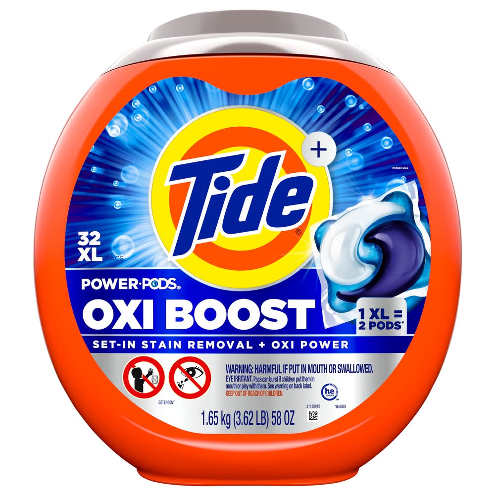 Tide Oxi Boost Power Laundry Detergent Pods (32 ct)