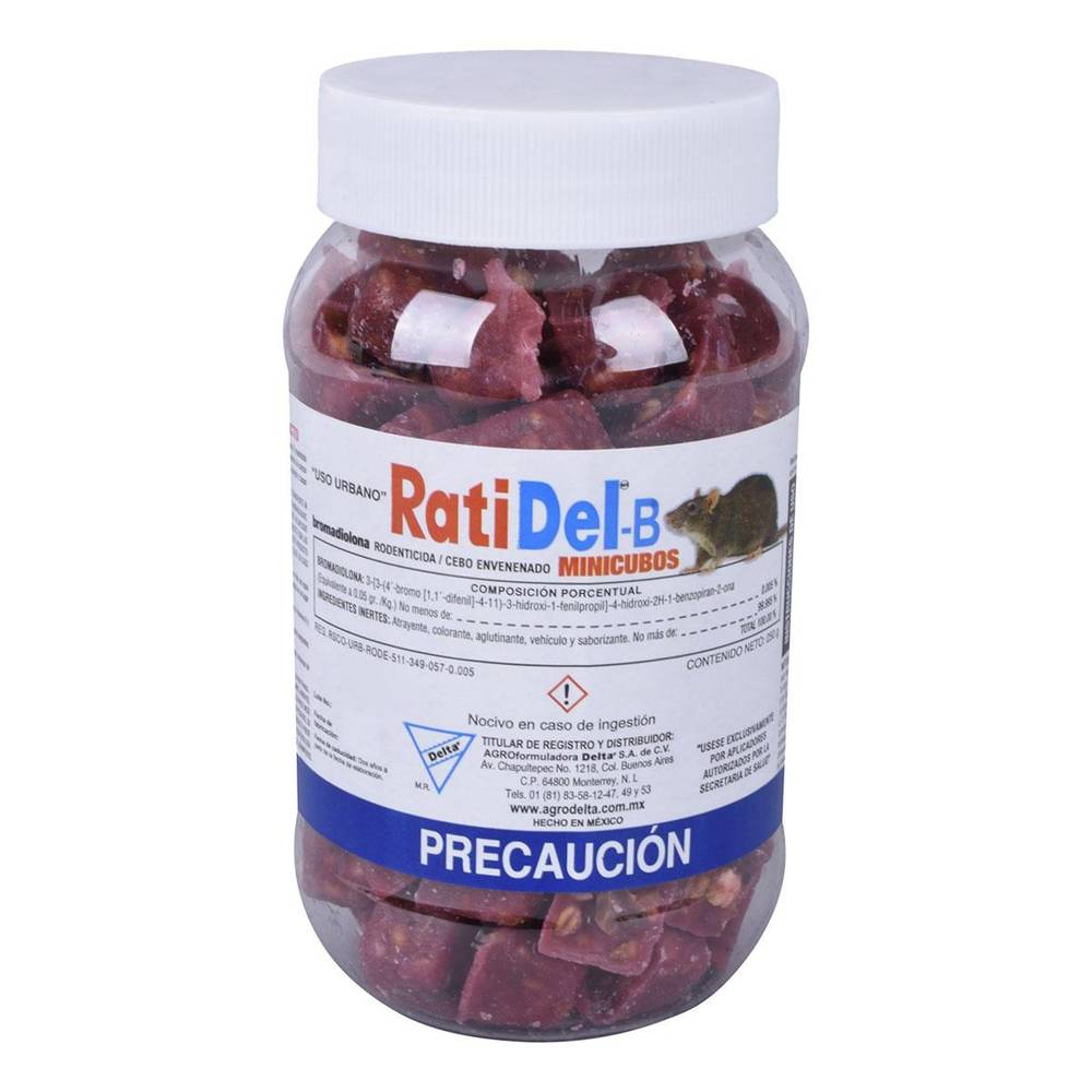 Ratidel-B · Rodenticida/cebo envenenado (250 g)