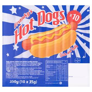 Frankys Hot Dogs 350G