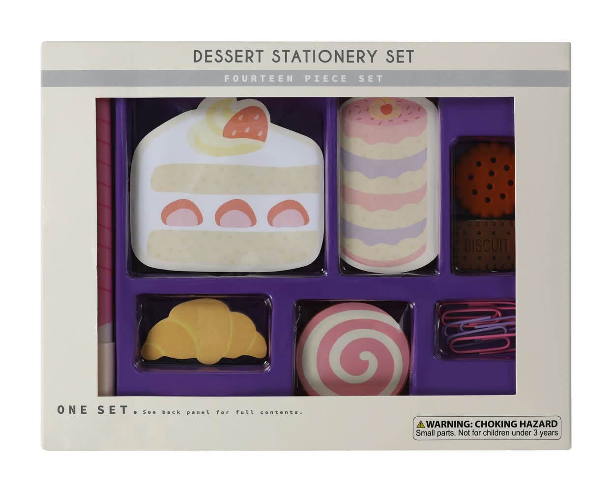 Food-Themed Stationery Set 14-Piece Dessert