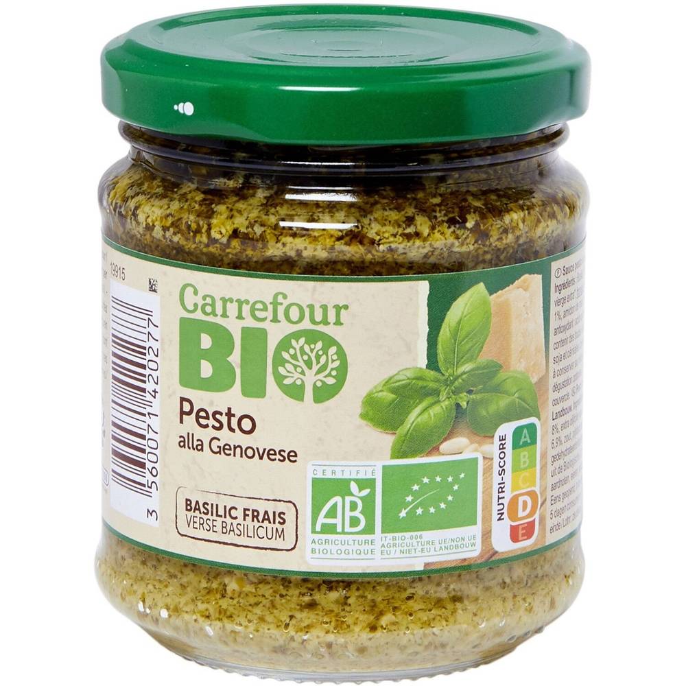 Carrefour - Sauce pesto bio alla genovese (185g)