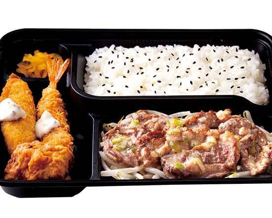 Ｄｘブリスケットカルビ弁当(ネギ塩) Deluxe brisket kalbi beef lunch box  salt and scallion sauce (with tartar sauce)