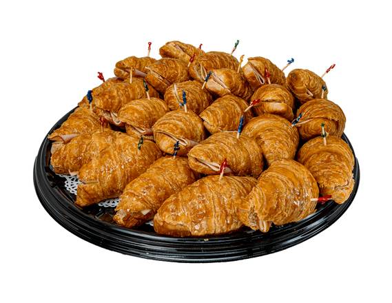 Tray of Mini Croissants Ham & Swiss cheese