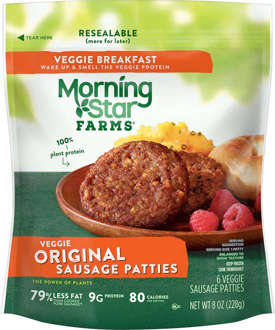 Morningstar Farms Veggie Original Sausage Patties (6 ct)