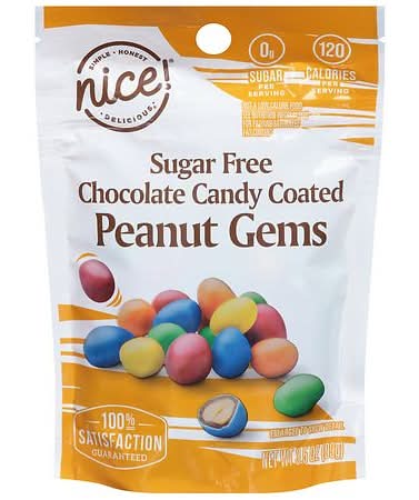 Nice! Sugar Free Chocolate Candy Coated Peanut Gems (3.5 oz)