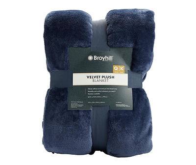 Broyhill Plush Blanket (queen/king/navy velvet)