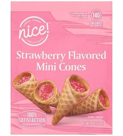 Nice! Mini Cones Strawberry - 4.0 oz