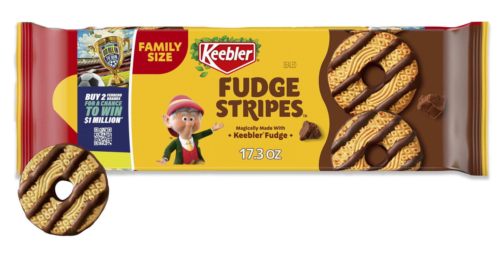 Fudge Stripes Original Cookies Family Size (17.3 oz)