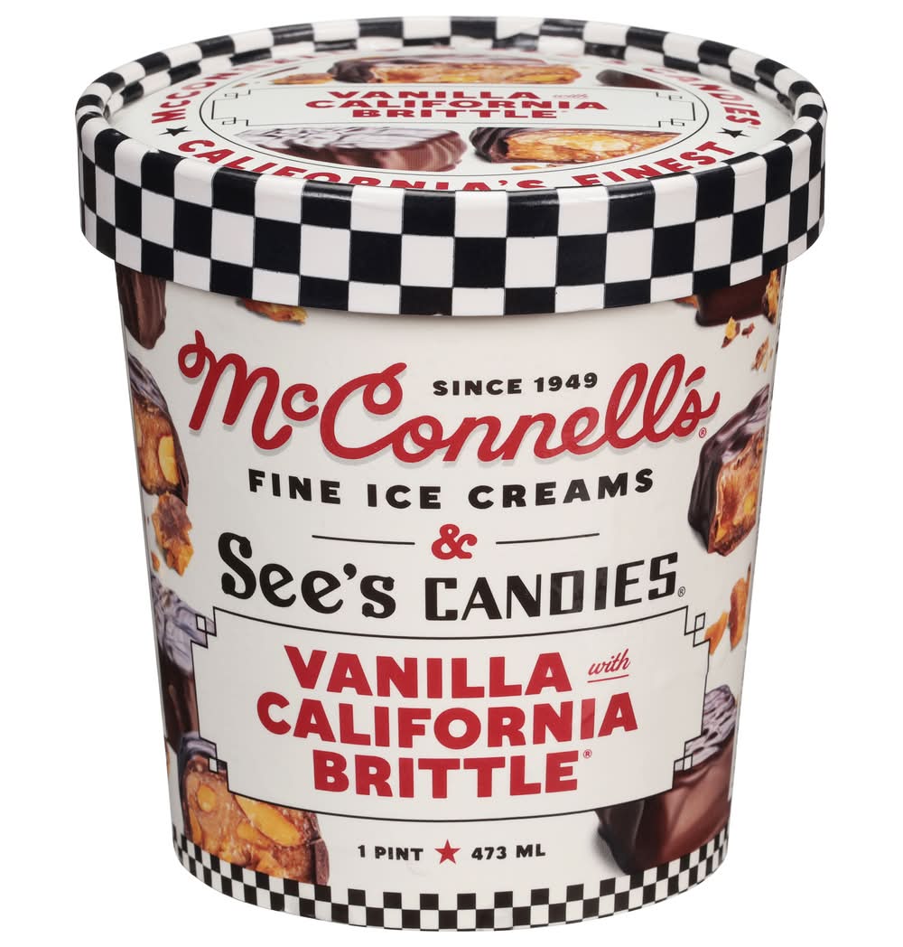 McConnell's Fine Ice Creams See’s Candies Ice Cream, Vanilla With California Brittle (473 ml)