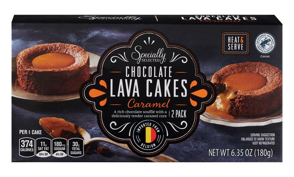 Specially Selected Chocolate Lava Cakes, Caramel (6.35 oz, 2 ct)