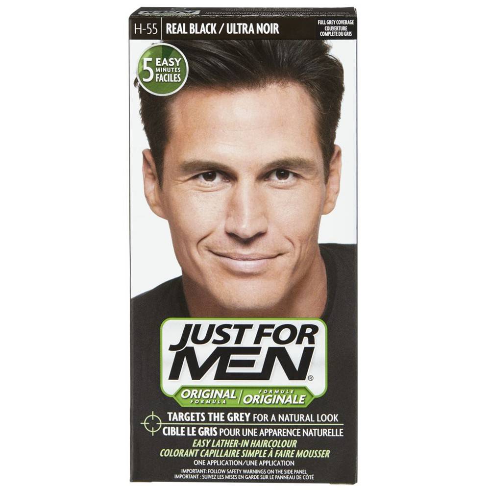 Just For Men Shampoo-In Haircolour, Real Black (40 g)