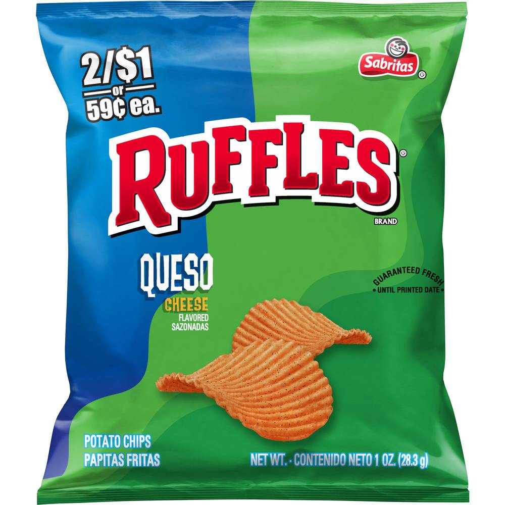 Ruffles Potato Chips, Queso Cheese (1 oz)