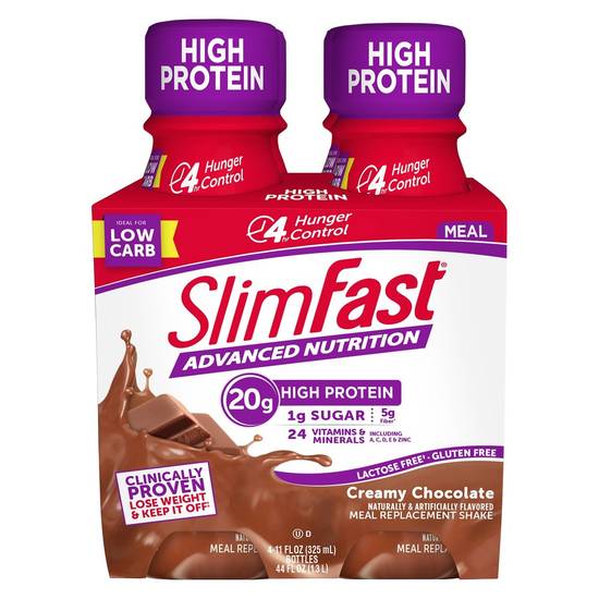Slimfast Creamy Chocolate High Protein Shake (4 ct, 11 fl oz)