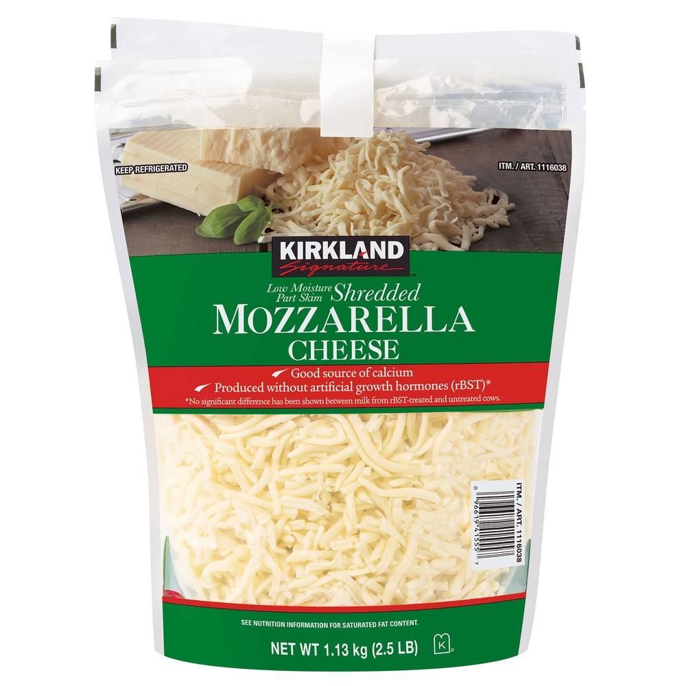 Kirkland Signature Shredded Mozzarella Cheese (2.5 lbs)