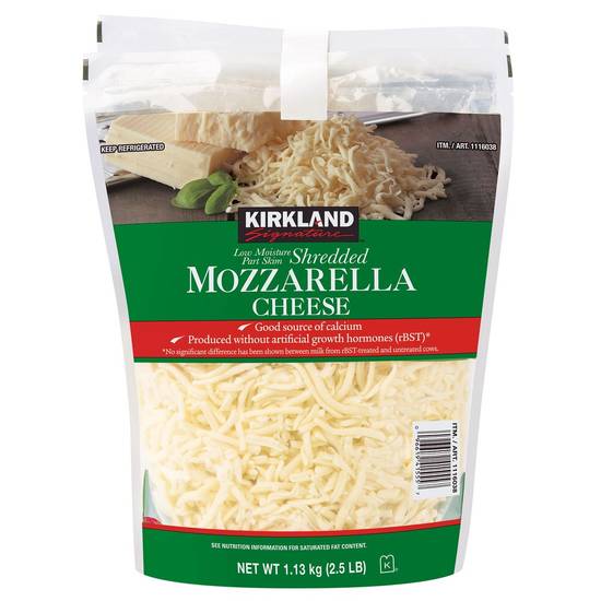 Kirkland Signature Shredded Mozzarella Cheese (2 x 2.5 lbs)