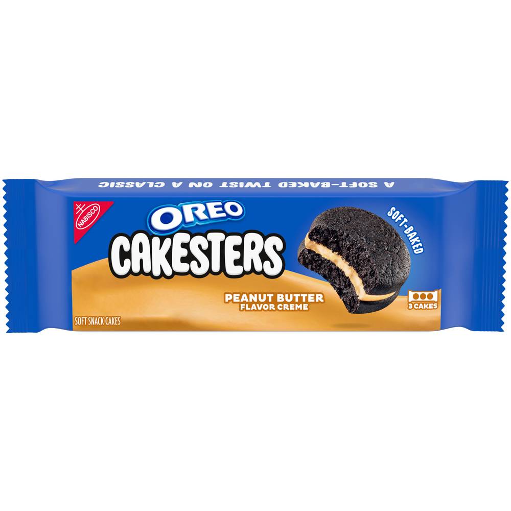 Oreo Cakesters Soft Snack Cakes, Peanut Butter Creme (3.03 oz, 3 ct)