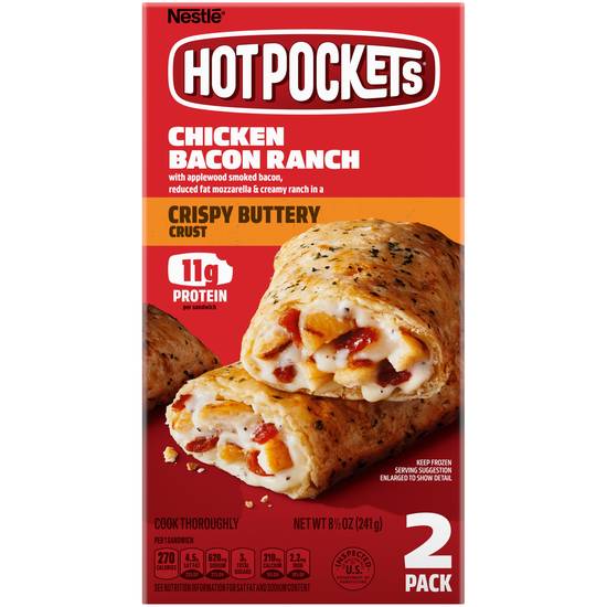 Hot Pockets Crispy Buttery Crust - Chicken Bacon Ranch, 2 pk, 8.5 oz
