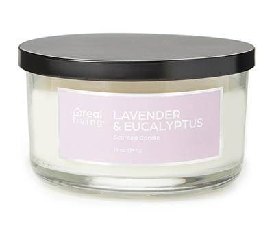 Lavender & Eucalyptus Wide 3-Wick Jar Candle, 14 oz.