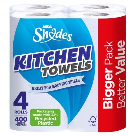 ASDA Shades Everyday Kitchen Roll (4 pack)