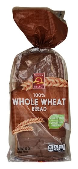 Sunny Select, 100% Whole Wheat Bread