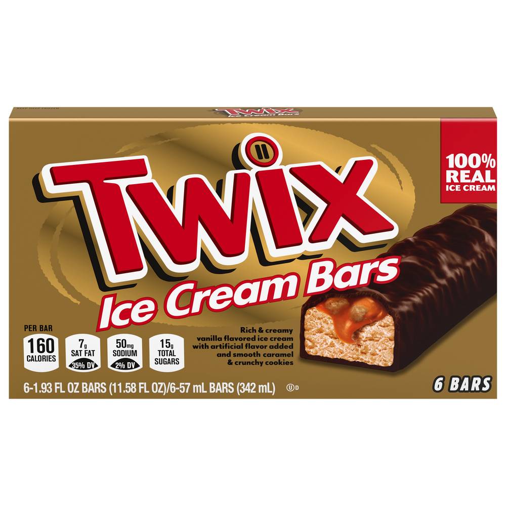 Twix Vanilla Ice Cream Bars (6 ct)